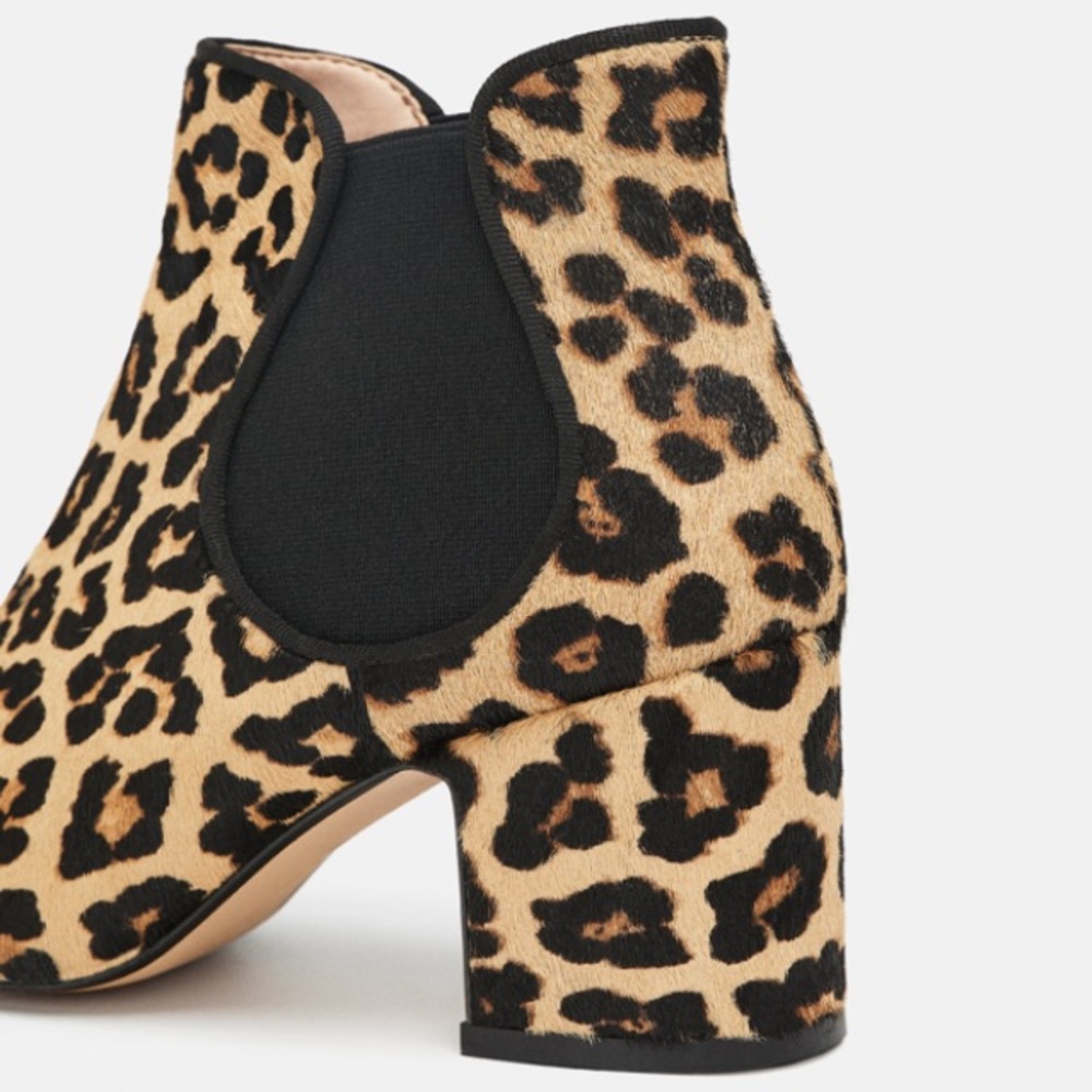 Zara leopard print leather ankle boots NWT - Picture 3 of 5